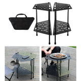 Maxbell Multifunctional Detachable Table Camping Table for Travel Hiking Backpacking Black