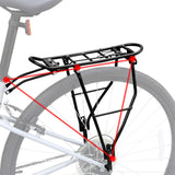 Maxbell Rear Bicycle Rack Pannier Rack Tailstock Load Bearing 24.9kg Bike Cargo Rack