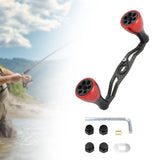 Maxbell Reel Handle Universal Rotatable Sturdy Handle Grip for Seaside Lakeside Boat Red