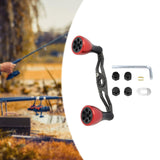 Maxbell Reel Handle Universal Rotatable Sturdy Handle Grip for Seaside Lakeside Boat Red