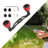 Maxbell Reel Handle Universal Rotatable Sturdy Handle Grip for Seaside Lakeside Boat Red