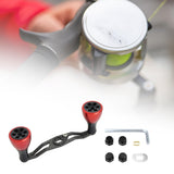 Maxbell Reel Handle Universal Rotatable Sturdy Handle Grip for Seaside Lakeside Boat Red