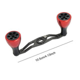 Maxbell Reel Handle Universal Rotatable Sturdy Handle Grip for Seaside Lakeside Boat Red