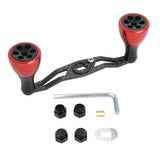 Maxbell Reel Handle Universal Rotatable Sturdy Handle Grip for Seaside Lakeside Boat Red