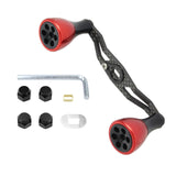 Maxbell Reel Handle Universal Rotatable Sturdy Handle Grip for Seaside Lakeside Boat Red