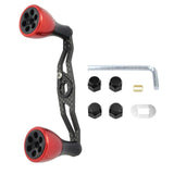 Maxbell Reel Handle Universal Rotatable Sturdy Handle Grip for Seaside Lakeside Boat Red
