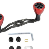 Maxbell Reel Handle Universal Rotatable Sturdy Handle Grip for Seaside Lakeside Boat Red
