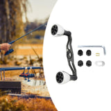 Maxbell Reel Handle Universal Rotatable Sturdy Handle Grip for Seaside Lakeside Boat Silver