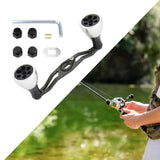 Maxbell Reel Handle Universal Rotatable Sturdy Handle Grip for Seaside Lakeside Boat Silver