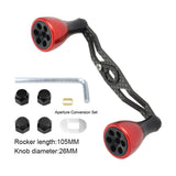 Maxbell Reel Handle Universal Rotatable Sturdy Handle Grip for Seaside Lakeside Boat Silver