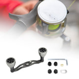 Maxbell Reel Handle Universal Rotatable Sturdy Handle Grip for Seaside Lakeside Boat Gray