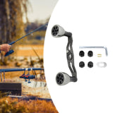 Maxbell Reel Handle Universal Rotatable Sturdy Handle Grip for Seaside Lakeside Boat Gray