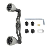 Maxbell Reel Handle Universal Rotatable Sturdy Handle Grip for Seaside Lakeside Boat Gray