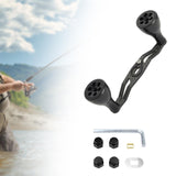 Maxbell Reel Handle Universal Rotatable Sturdy Handle Grip for Seaside Lakeside Boat Black