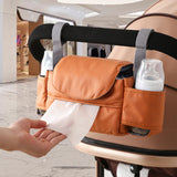 Maxbell Baby Diaper Bag Portable Canvas Baby Stroller Bag for Airplane Airports Toys Orange