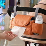 Maxbell Baby Diaper Bag Portable Canvas Baby Stroller Bag for Airplane Airports Toys Orange