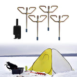 Maxbell 4x Ice Fishing Anchors Ice Anchor Tool Heavy Duty Metal Portable Tent Stakes