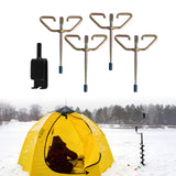 Maxbell 4x Ice Fishing Anchors Ice Anchor Tool Heavy Duty Metal Portable Tent Stakes