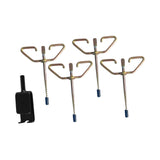 Maxbell 4x Ice Fishing Anchors Ice Anchor Tool Heavy Duty Metal Portable Tent Stakes