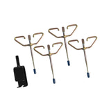 Maxbell 4x Ice Fishing Anchors Ice Anchor Tool Heavy Duty Metal Portable Tent Stakes