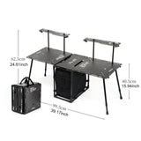 Maxbell Folding Table Ultralight with Storage Picnic Table for Barbecue Patio