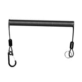 Maxbell Fishing Lanyard Wire Spring Cord Strap Retractable Safety Spring Coiled Rope Stretched 200cm