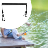 Maxbell Fishing Lanyard Wire Spring Cord Strap Retractable Safety Spring Coiled Rope Stretched 200cm
