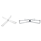 Maxbell 2xFoldable Cooler Stand Sturdy Foldable Stand Rack for Barbecue Cooking Travel Silver