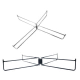 Maxbell 2xFoldable Cooler Stand Sturdy Foldable Stand Rack for Barbecue Cooking Travel Silver