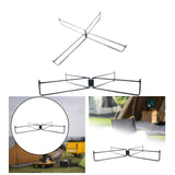 Maxbell 2xFoldable Cooler Stand Sturdy Foldable Stand Rack for Barbecue Cooking Travel Silver