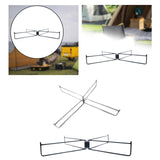 Maxbell 2xFoldable Cooler Stand Sturdy Foldable Stand Rack for Barbecue Cooking Travel Silver