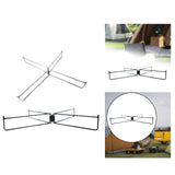 Maxbell 2xFoldable Cooler Stand Sturdy Foldable Stand Rack for Barbecue Cooking Travel Silver