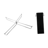 Maxbell 2xFoldable Cooler Stand Sturdy Foldable Stand Rack for Barbecue Cooking Travel Silver