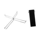 Maxbell 2xFoldable Cooler Stand Sturdy Foldable Stand Rack for Barbecue Cooking Travel Silver