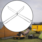 Maxbell 2xFoldable Cooler Stand Sturdy Foldable Stand Rack for Barbecue Cooking Travel Silver