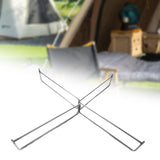 Maxbell 2xFoldable Cooler Stand Sturdy Foldable Stand Rack for Barbecue Cooking Travel Silver
