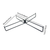 Maxbell 2xFoldable Cooler Stand Sturdy Foldable Stand Rack for Barbecue Cooking Travel Black