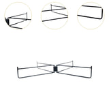 Maxbell 2xFoldable Cooler Stand Sturdy Foldable Stand Rack for Barbecue Cooking Travel Black