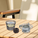 Maxbell Alcohol Furnace Aluminum Alloy Windproof Portable for Travel BBQ Backpacking Gray