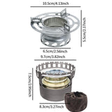 Maxbell Alcohol Furnace Aluminum Alloy Windproof Portable for Travel BBQ Backpacking Gray