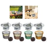 Maxbell Alcohol Furnace Aluminum Alloy Windproof Portable for Travel BBQ Backpacking Gray