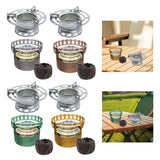 Maxbell Alcohol Furnace Aluminum Alloy Windproof Portable for Travel BBQ Backpacking Gray