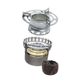 Maxbell Alcohol Furnace Aluminum Alloy Windproof Portable for Travel BBQ Backpacking Gray