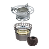Maxbell Alcohol Furnace Aluminum Alloy Windproof Portable for Travel BBQ Backpacking Gray
