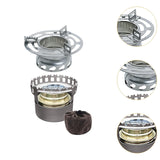 Maxbell Alcohol Furnace Aluminum Alloy Windproof Portable for Travel BBQ Backpacking Gray