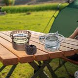 Maxbell Alcohol Furnace Aluminum Alloy Windproof Portable for Travel BBQ Backpacking Bronze Color