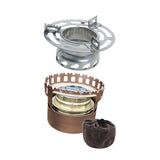 Maxbell Alcohol Furnace Aluminum Alloy Windproof Portable for Travel BBQ Backpacking Bronze Color