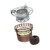 Maxbell Alcohol Furnace Aluminum Alloy Windproof Portable for Travel BBQ Backpacking Bronze Color