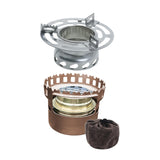 Maxbell Alcohol Furnace Aluminum Alloy Windproof Portable for Travel BBQ Backpacking Bronze Color