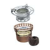 Maxbell Alcohol Furnace Aluminum Alloy Windproof Portable for Travel BBQ Backpacking Bronze Color